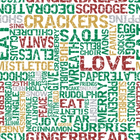 typographical christmas themed seamless tile seamless tile of christmas themed words