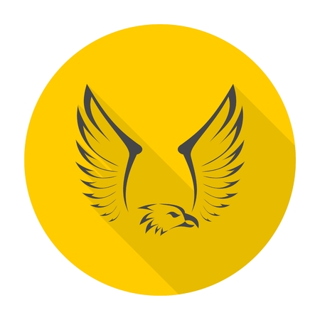 Eagle icon with long shadow