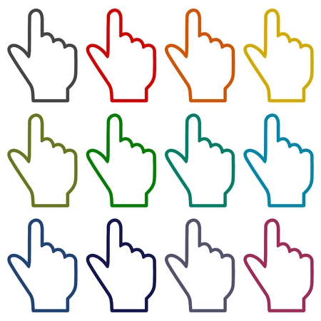 カーソルを手 手のアイコンを設定のイラスト素材 ベクタ Image