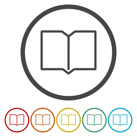 開いている本のアイコン ベクトルの本アイコン イラストのイラスト素材 ベクタ Image