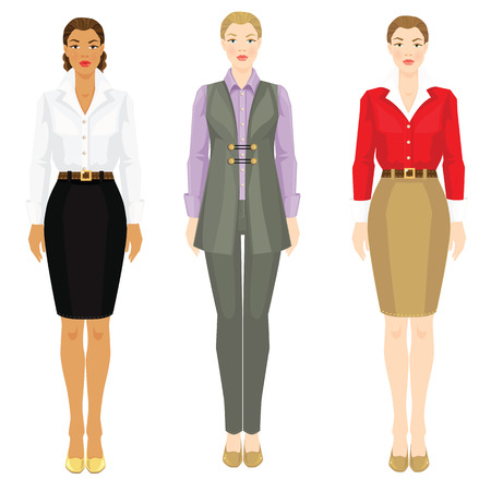 企業のドレスコードと服のカジュアルなスタイルのベクトル イラスト ビジネスの女性や上品なフォーマルなスーツで教授 赤のカーディガンと白いブラウスの女性 異なる肌のトーンを持つ女性 のイラスト素材 ベクタ Image 企業のドレスコードと服のカジュアルなスタイルのベクトル イラスト ビジネスの女性や上品なフォーマルなスーツで教授 赤のカーディガンと白いブラウスの女性 異なる肌のトーンを持つ女性 のイラスト素材 ベクタ Image