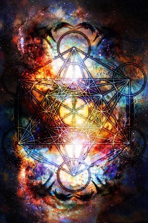 Light Merkaba In Cosmic Space Sacred Geometry Stock Photo Picture And Royalty Free Image Image