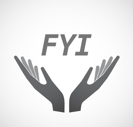 本文の参考を提供する 2 つの手のイラストのイラスト素材 ベクタ Image