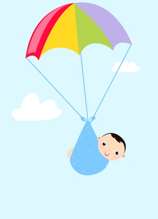 Baby in parachute