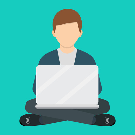 フリーランサーの作品 フラット デザインのベクター イラストです フリーランス男は肘掛け椅子でノート パソコンを操作します フリーランスの仕事 フラットなデザイン のイラスト素材 ベクタ Image フリーランサーの作品 フラット デザインのベクター イラストです フリーランス男は肘掛け椅子でノート パソコンを操作します フリーランスの仕事 フラットなデザイン のイラスト素材 ベクタ Image