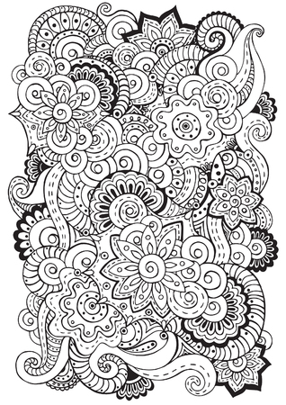 coloring page doodle background in vector with doodles flowers and paisley vector ethnic - Royalty Free Coloring Pages coloring page doodle background in vector with doodles flowers and paisley vector ethnic - Royalty Free Coloring Pages