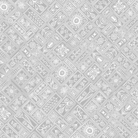 モロッコのタイルからシームレスなパッチワークのパターン 抽象的な花模様の華やかなシームレスなテクスチャ花柄の壁紙 パターンの塗りつぶし Web ページの背景に使用できます のイラスト素材 ベクタ Image