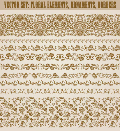 set of lace borders for design ornate invitation greeting wedding