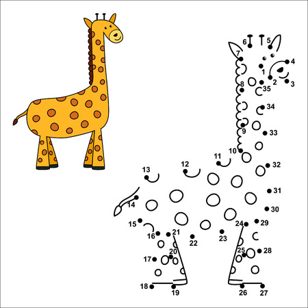 connect the dots to draw the cute giraffe and color it educational numbers and coloring - Free Connect The Dots connect the dots to draw the cute giraffe and color it educational numbers and coloring - Free Connect The Dots