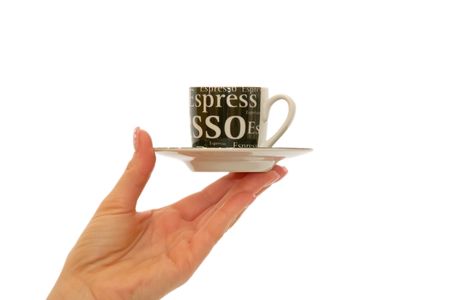 woman s hand holding espresso coffee cup stock photo picture and