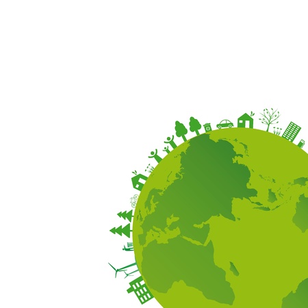 Ecology concept you can use on earth day Vector Illustration