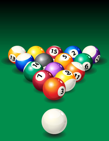 illustration - background with pool balls