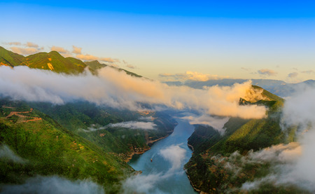 The Mountains And Rivers Are Magnificent Under The Setting Sun