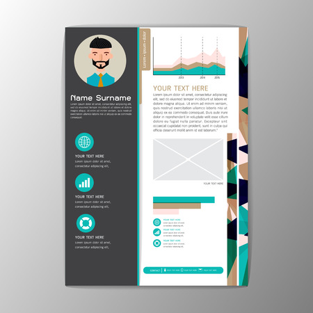 modern brochure business flyer design resume template magazine