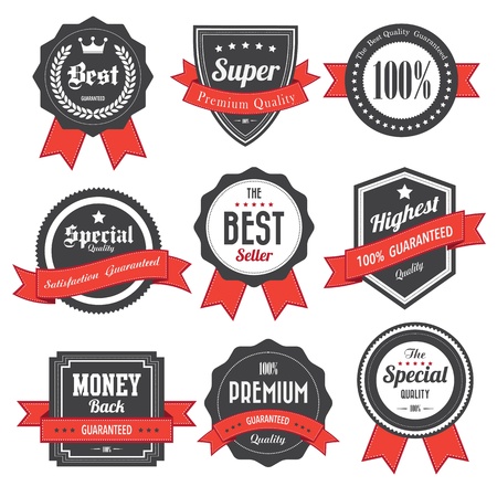 Set of retro vintage badges and labels eps10