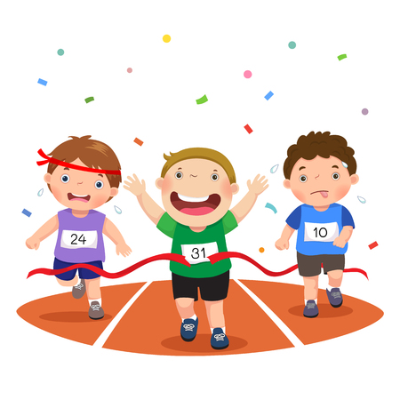 cartoon boys running