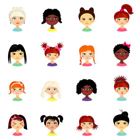 アバターは 別民族起源のレディース セットします 変な顔 さまざまな国籍の女の子 ルックスとヘアスタイルの種類を持つ女性 漫画のスタイル ベクトル設計図 のイラスト素材 ベクタ Image アバターは 別民族起源のレディース セットします 変な顔 さまざまな国籍の女の子 ルックスとヘアスタイルの種類を持つ女性 漫画のスタイル ベクトル設計図 のイラスト素材 ベクタ Image