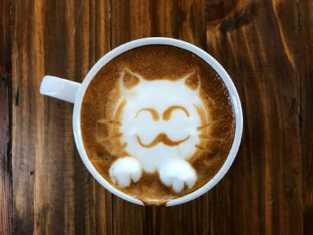 【コーヒーアート】ねこ ねこ道楽】 ドリップコーヒー アート「午後のzzz…」 アートの
