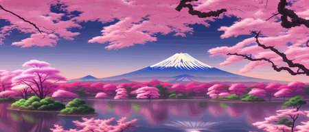 ピンクに染まる富士山 | GANREF