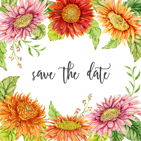 水彩のガーベラの花とブーケ 手描きイラスト の写真素材 画像素材 Image 水彩のガーベラの花とブーケ 手描きイラスト の写真素材 画像素材 Image