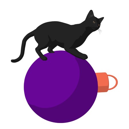 black cat on a christmas ornament on a white background stock photo 8086798 - Black Cat Christmas Ornament black cat on a christmas ornament on a white background stock photo 8086798 - Black Cat Christmas Ornament