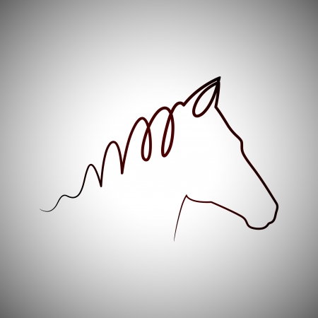 Horse drawing logo