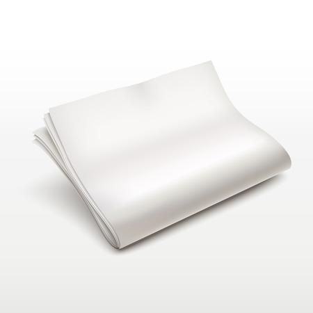 Blank Newspaper Isolated Over White Background Blank Newspaper Isolated Over White Background