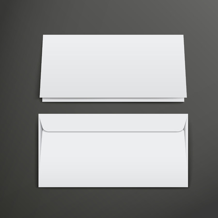 blank envelopes template isolated over black background royalty free