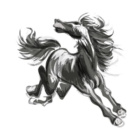 紙の上の馬のスケッチの写真素材・画像素材 Image 27460489