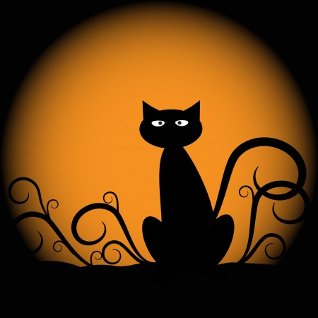 Halloween Cat Illustration