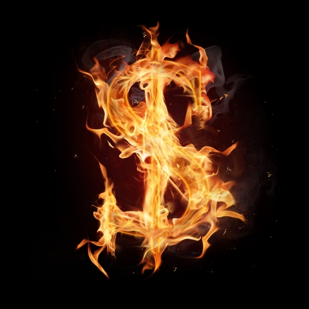 dolar: Fire alphabet dolar symbol