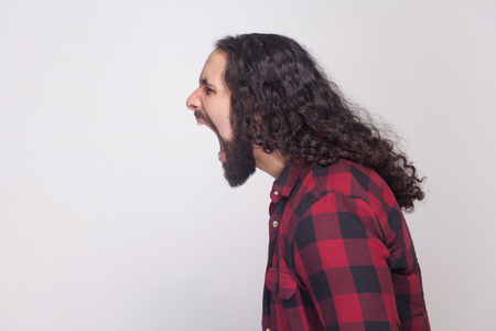 Black long hair screaming daddy