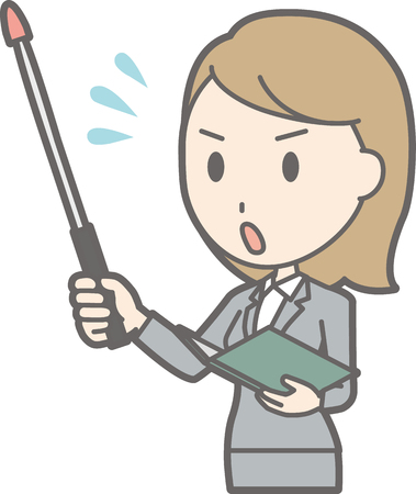 スーツの若い女性が笑顔でお辞儀イラスト のイラスト素材 ベクタ Image