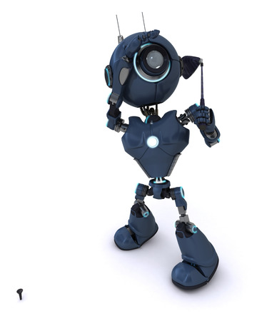 ゴルフ ロボットの 3 D レンダリングします の写真素材 画像素材 Image