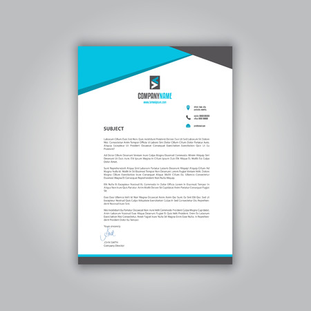 business letterhead with a modern design stock photo 63720258