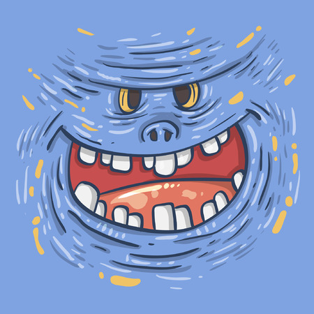 漫画面白いモンスター 漫画かわいいモンスターは 舌を示しています ベクトル ステッカー 漫画のキャラクター のイラスト素材 ベクタ Image 39146434