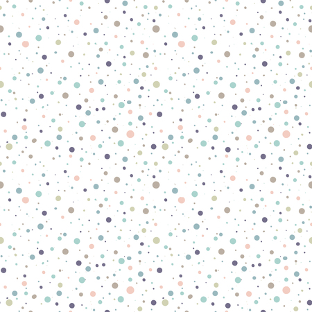 かわいいシームレス パターンまたは白地にカラフルな水玉模様のテクスチャ 子供たちの背景 ブログ Web デザイン スクラップ ブック パーティーやベビー シャワーの招待状 結婚式のカードに使用されます のイラスト素材 ベクタ Image