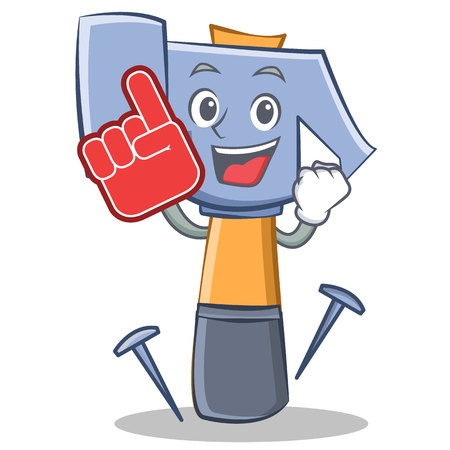 泡指ハンマー キャラ漫画絵文字ベクトル イラストのイラスト素材 ベクタ Image