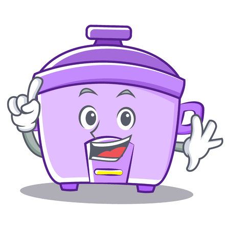 怒っている米炊飯器キャラ漫画ベクトル イラストのイラスト素材 ベクタ Image