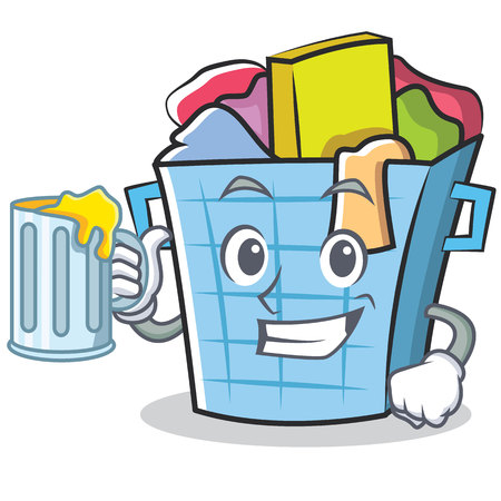 実業家ランドリー バスケット キャラ漫画ベクトル イラスト のイラスト素材 ベクタ Image 2233