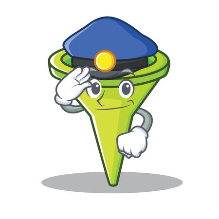 警察のスキマー道具キャラ漫画ベクトル イラストのイラスト素材 ベクタ Image