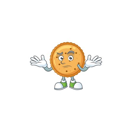 A comical Grinning peanut butter cookies cartoon design style