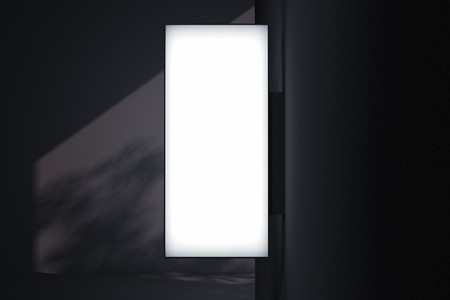 Blank Store Signboard Mockup Empty Illuminated Shop Lightbox Stock Photo Picture And Royalty Free Image Image 114374504