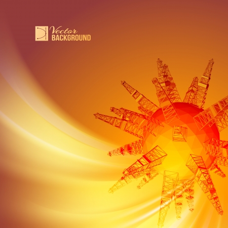 油井やぐら 惑星の周り ベクトル イラスト 透明度が含まれています のイラスト素材 ベクタ Image