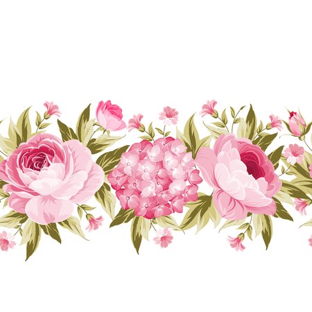 Grenze Mit Bluhenden Fruhlingsblumen Im Vintage Stil Und Klaren Text Raum Linie Von Blumen Im Vintage Stil Isoliert Uber Weiss Blumeneinladungskarte Vektor Illustration Lizenzfrei Nutzbare Vektorgrafiken Clip Arts Illustrationen Image 64466467