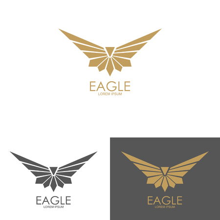 gold eagle logo stock