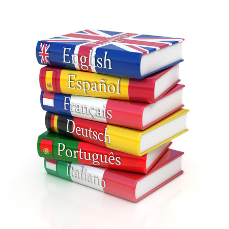 dictionaries, learning foreign language Stock Photo