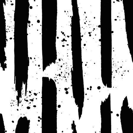 抽象的な手描き黒インク水玉柄 のイラスト素材 ベクタ Image