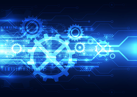 vector abstract engineering future technology electric telecom background