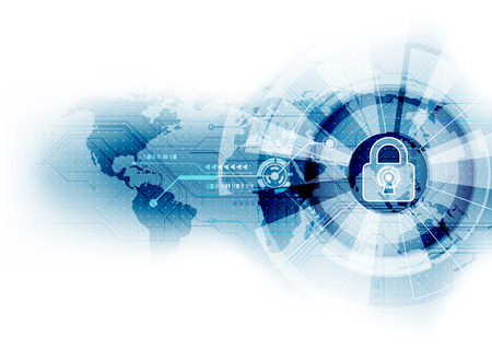 Abstract security digital technology background. Illustration Vector